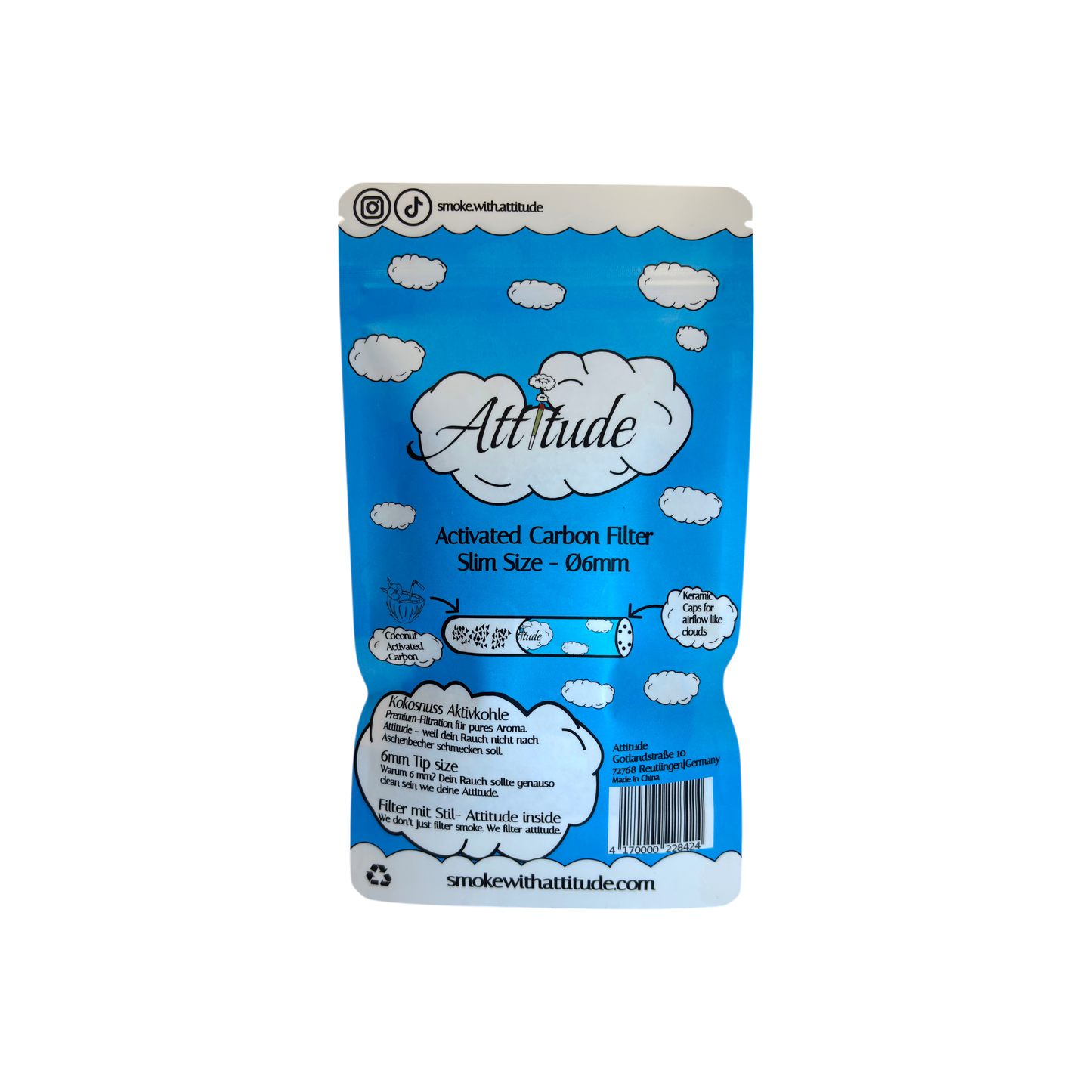 100er Packung Aktivkohlefilter ⌀6mm