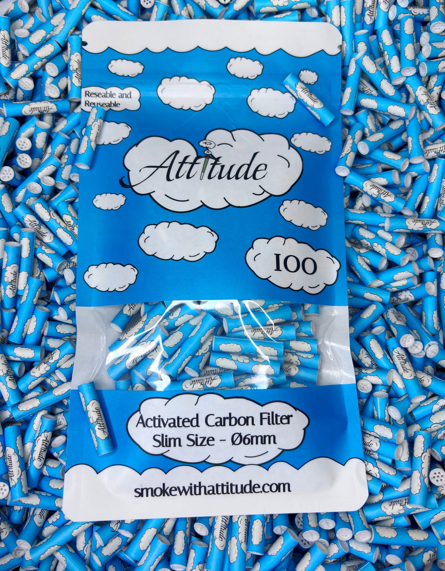 100er Packung Aktivkohlefilter ⌀6mm