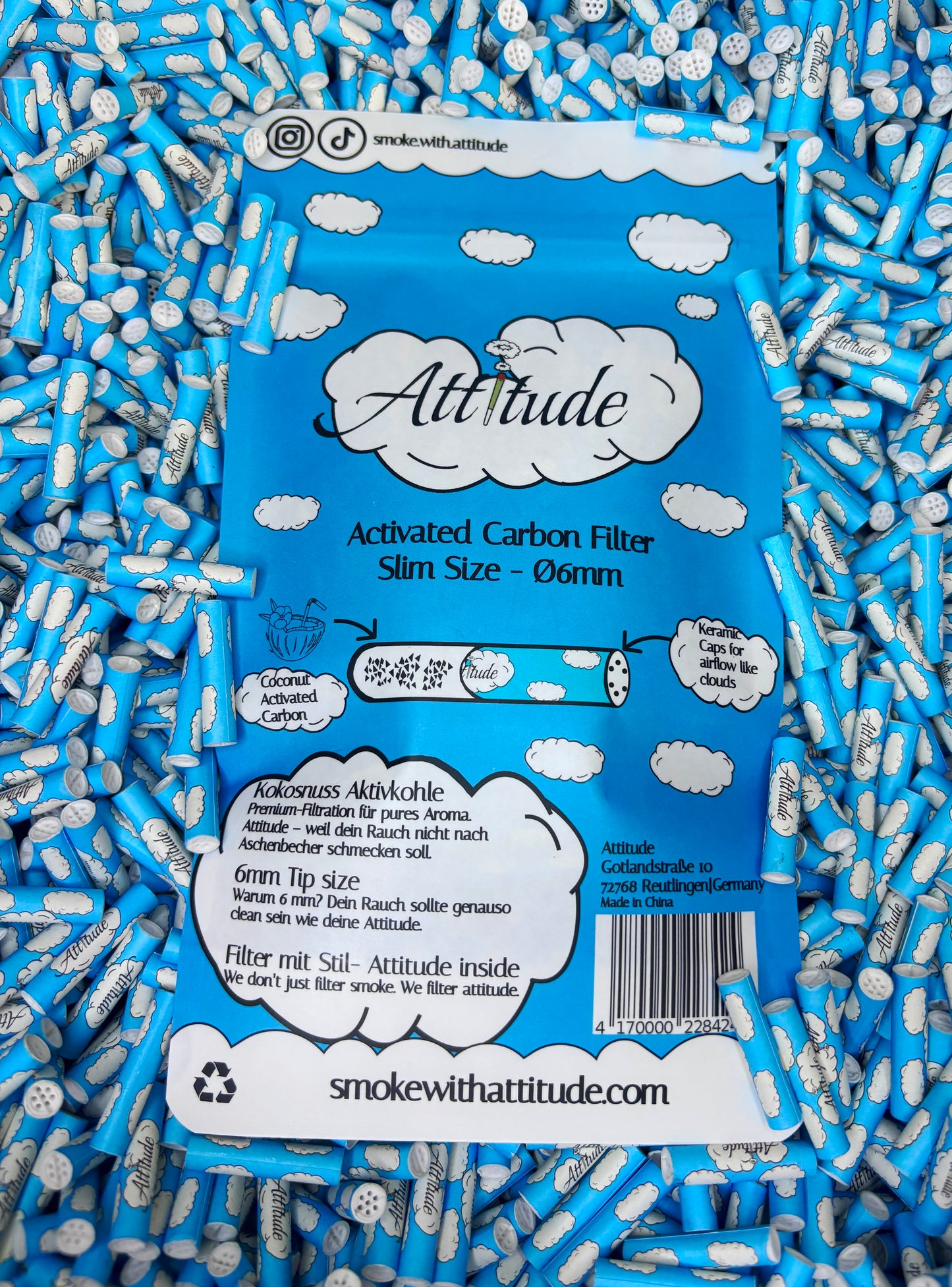 100er Packung Aktivkohlefilter ⌀6mm