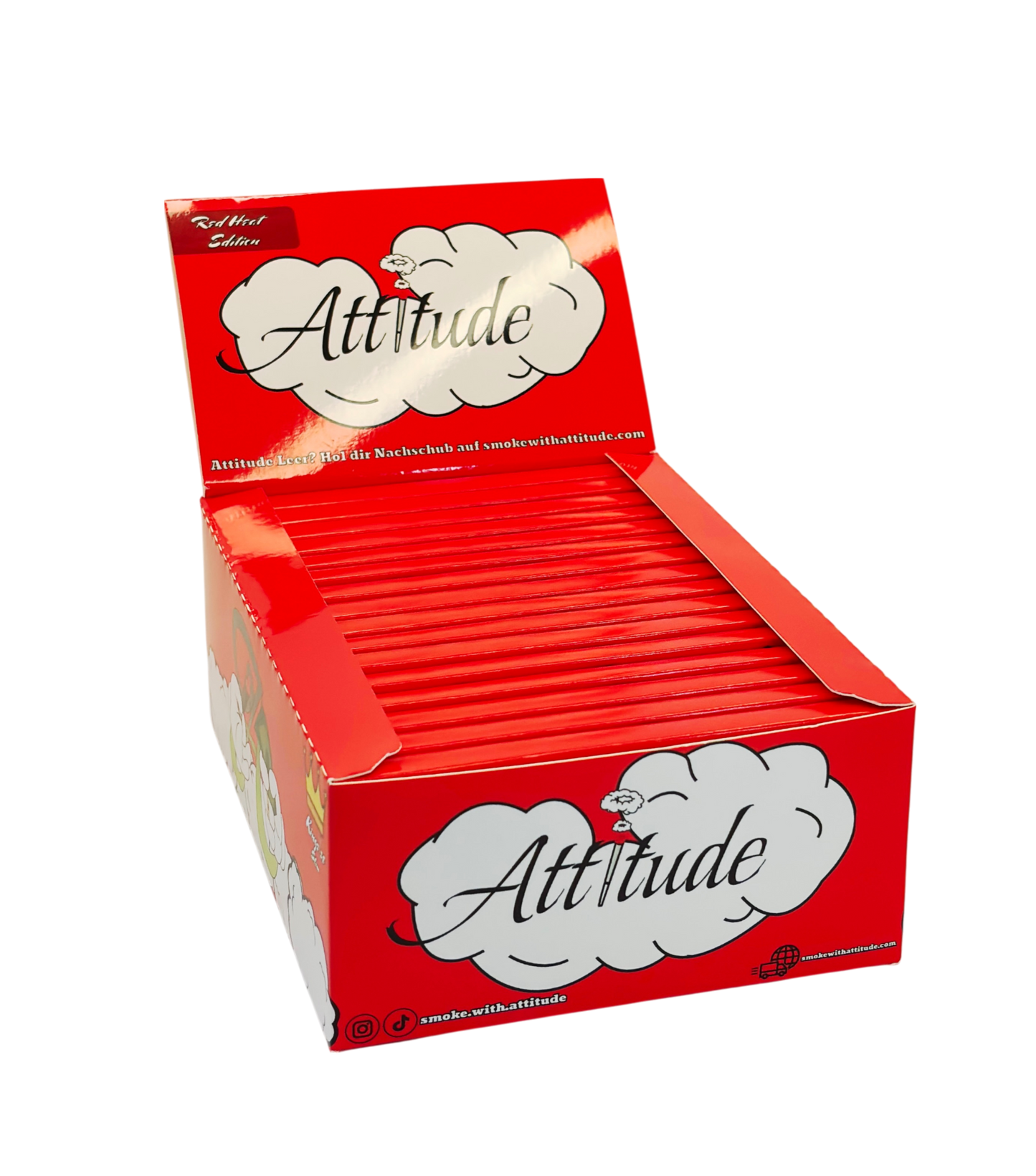 Display-Box 32x Longpapes mit Tips - Red Heart Edition