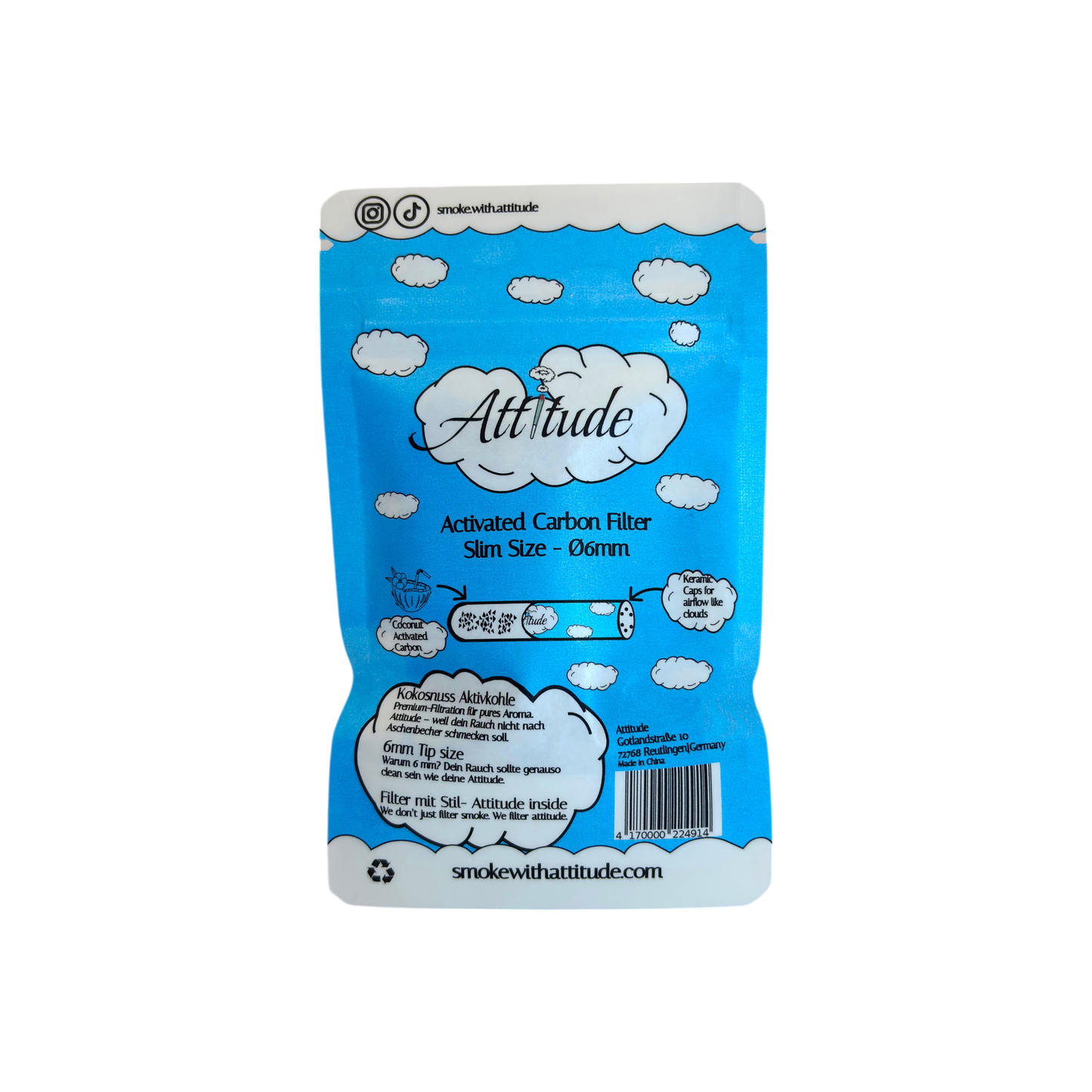 33er Packung Aktivkohle Filter ⌀6mm