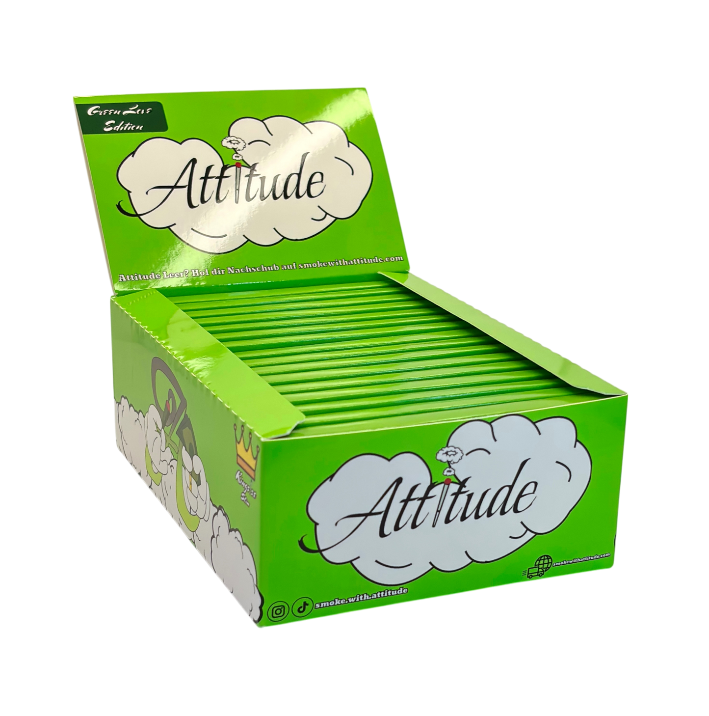 Display-Box 32x Longpapes mit Tips - Green Love Edition