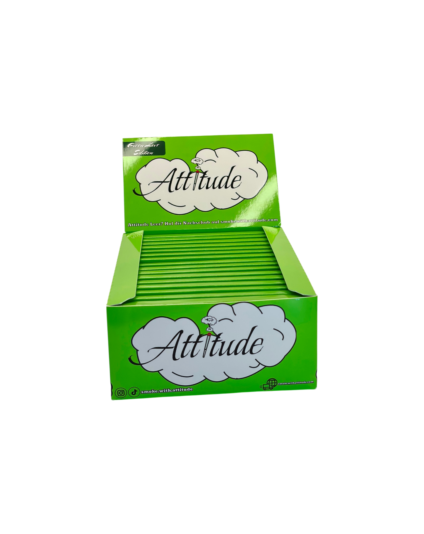 Display-Box 32x Longpapes mit Tips - Green Love Edition