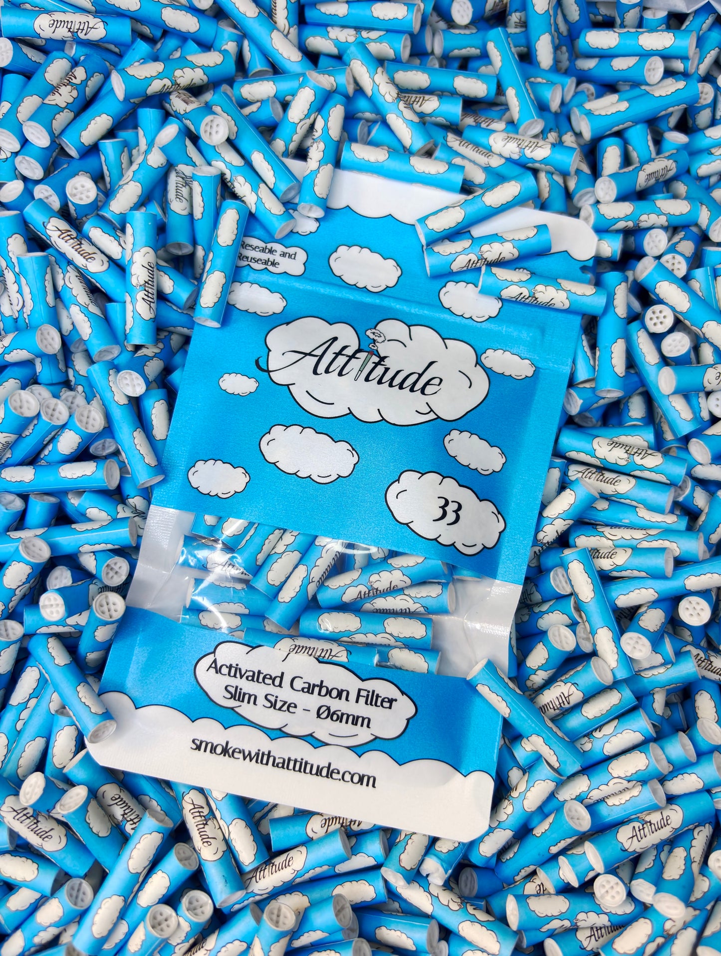 33er Packung Aktivkohle Filter ⌀6mm