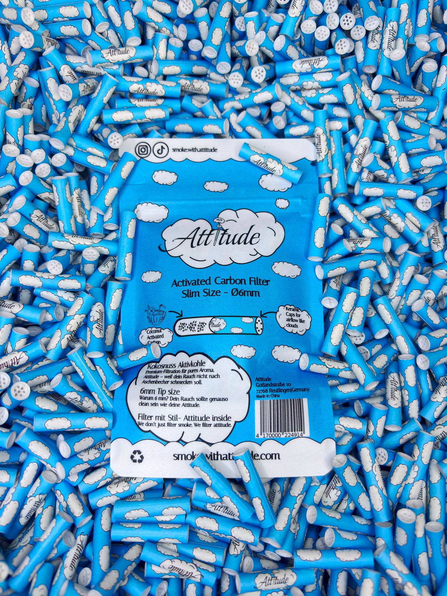 33er Packung Aktivkohle Filter ⌀6mm