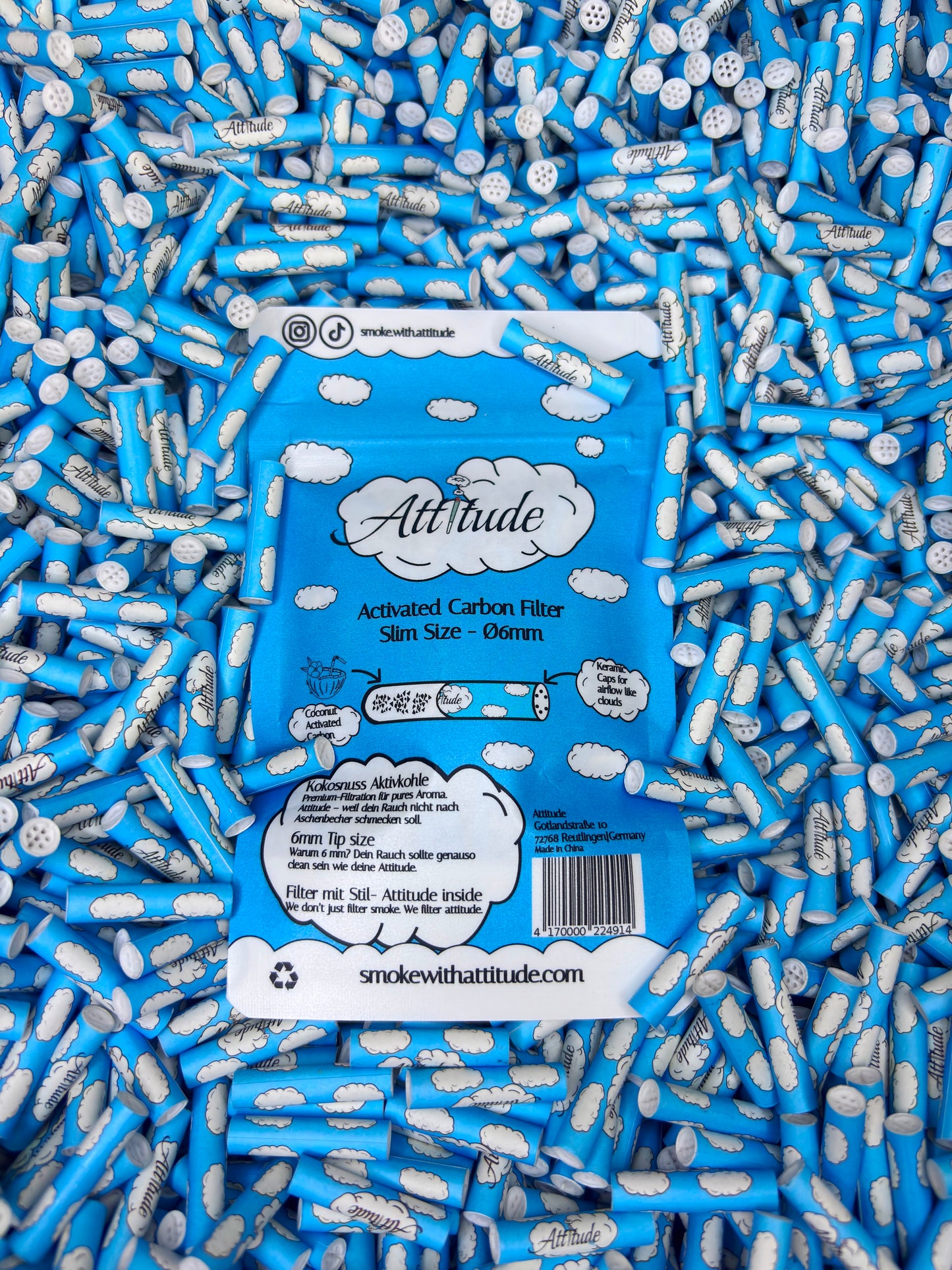 33er Packung Aktivkohle Filter ⌀6mm